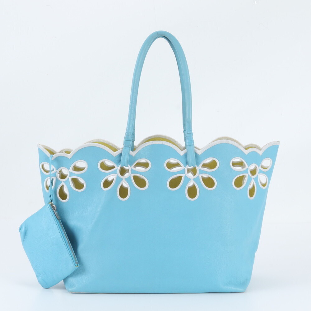 Celine Flower Motif Leather Tote Bag Shoulder Handbag for Women